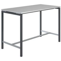 Hoge Tafel Creo, Grijze Structuur, Grijs Blad, L 160, - Quadrifoglio
