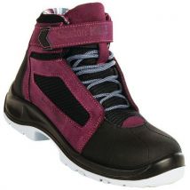 Chaussures de sécurité hautes Air Lace Lady aubergine S1P SRC ESD - Gaston Mille