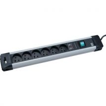 Multiprise parafoudre avec interrupteur - 6 prises - Bachmann