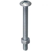 Boulon poêlier à tête ronde large fendue Pozidriv - Norail