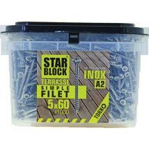 Terrasschroef rvs met enkele schroefdraad Torx - Norail