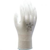 Handschoen Showa 542 snijbestendig PU coating wit - Wiltec