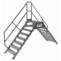 Passerelle fixe inclinaison 45° - Largeur 800 mm - Tubesca-Comabi