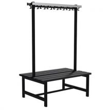 Banc pvc à patères - 16 patères - Double face - Gardelux