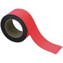 Bande magnétique effaçable pour marquage 10 m - Rouge - Manutan