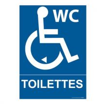 Panneau WC handicapé avec sens de transfert