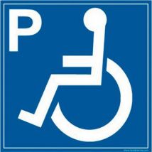 Panneau de signalisation place parking pour personnes handicapées