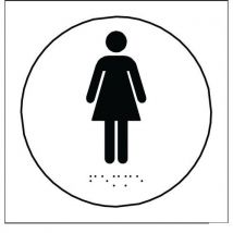 Plaques en relief et braille WC femmes