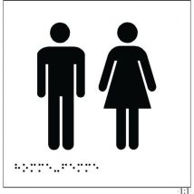 Plaques en relief et braille WC hommes et femmes