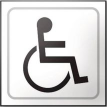 Parkeerbord voor rolstoelgebruiker in relief