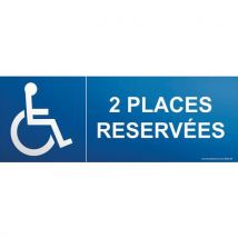 Parkeerbord voor 2 PLACES RESERVEES voor rolstoelgebruiker
