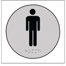 Bord toilet heren in relief en braille