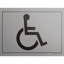 Plaat gegraveerd met invaliden pictogram