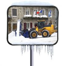 Miroir multi-usages intérieur/extérieur inox poli avec dispositif antigivre - Kaptorama
