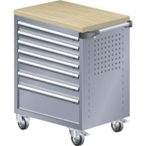 Werkplaatswagen L3627 afwerking hout multiplex - 7 lades - Lista