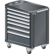 Chariot d'atelier L3627 plastique avec coins - 7 tiroirs - Lista