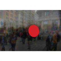 Sticker rond voor het markeren van evacuatieroute