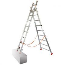 Facal - Reformladder Atlanta 2-delig - Aluminium - 5.66m Werkhoogte - 150kg Belasting