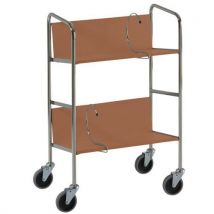 Chariot à classeurs - 2 plateaux - Capacité 75 kg
