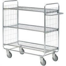 Chariot de préparation commande 3 plateaux - Capacité 200kg