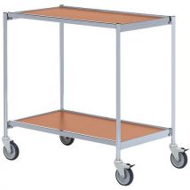 Table roulante gris - 2 plateaux - Capacité 150 kg