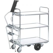 Chariot à échelle - 3 plateaux - Capacité 300 kg