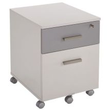 Verrijdb. Ladeblok Linéo 2 Laden 53 Cm Wit 1 V.pan. Alu, - Simmob