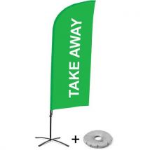 Beach flag avec pied en croix Take away - Showdown Displays