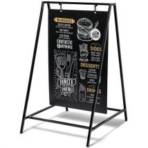 Krijtstoepbord Swing. 50x70cm. Zwart., - Showdown Displays