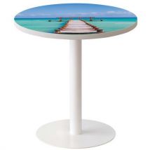 Guéridon Easy Ø 60 cm plateau coloris Décor