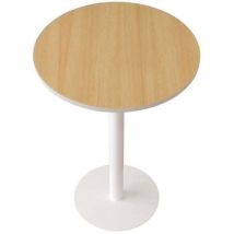 Hoge vergadertafel Easy office - Ø 80 cm effen blad