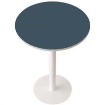 Table de réunion haute Easy Ø 80 cm plateau coloris uni