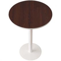 Table de réunion haute Easy Ø 80 cm plateau coloris uni