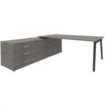Bureau Steel Direction sur console 3 tiroirs