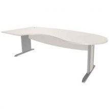 Bureau convivial pieds L bois Quatuor avec retour