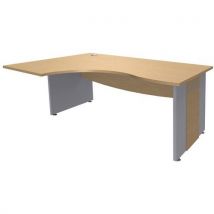 Bureau asymétrique Quatuor pieds panneaux - Manutan Expert