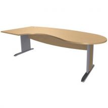 Bureau convivial pieds L bois Quatuor avec retour