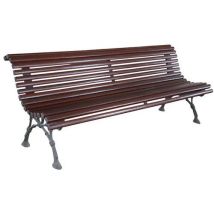 Benito - Golf Bank - 200cm Breed - Exotisch Hout & Gietijzer - Mahonie - Ergonomisch