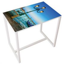Hoge vergadertafel Easy Office, 4 personen, kleur: decoratie - Manutan Expert