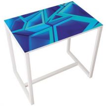 Table de réunion haute Easy Office 4 personnes plateau coloris Décor