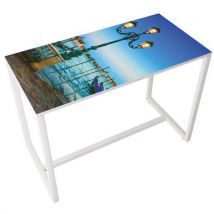 Table de réunion haute Easy office pour 6 personnes plateau coloris Décor