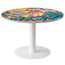 Table de réunion Easy office ronde plateau coloris Décor