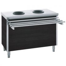 Meuble de pré-tri central avec 2 porte-sacs