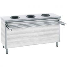 Meuble de pré-tri central avec 3 porte-sacs