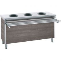 Meuble de pré-tri central avec 3 porte-sacs