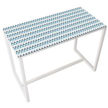 Easy Office 6 Pers. Hoge Vergadertafel Blauw Decor Dienblad, - Manutan Expert