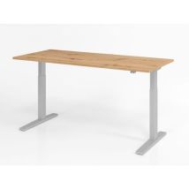 Zit- En Stabureau Elektr. 180x80cm Xmka19 Eik Rust/zilver, - Hammerbacher