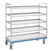 Chariot aluminium à tablettes pour bacs G ORG - Gmohling