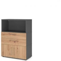 Armoire combi à 3 étagères - Pieds réglables - Hammerbacher