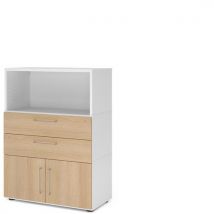 Armoire combi à 3 étagères - Pieds réglables - Hammerbacher